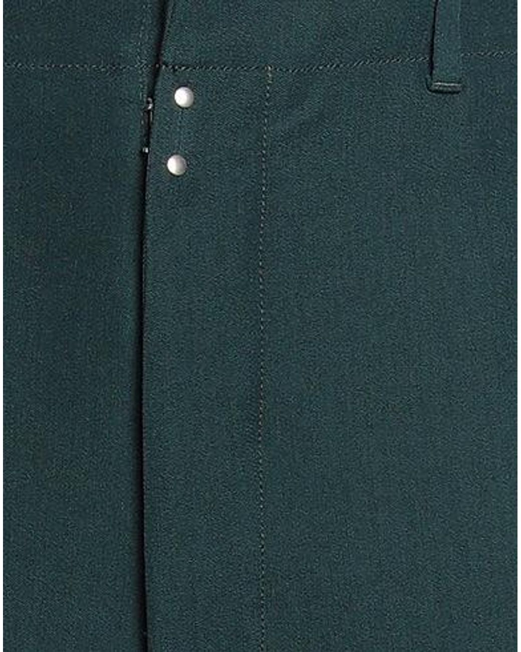 MM6 by Maison Margiela Green Solid-Color Wool Pants