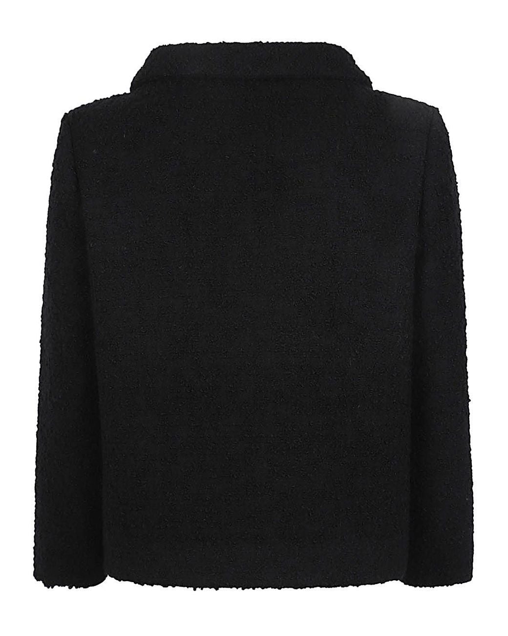 Valentino Black Curly Wool Jacket