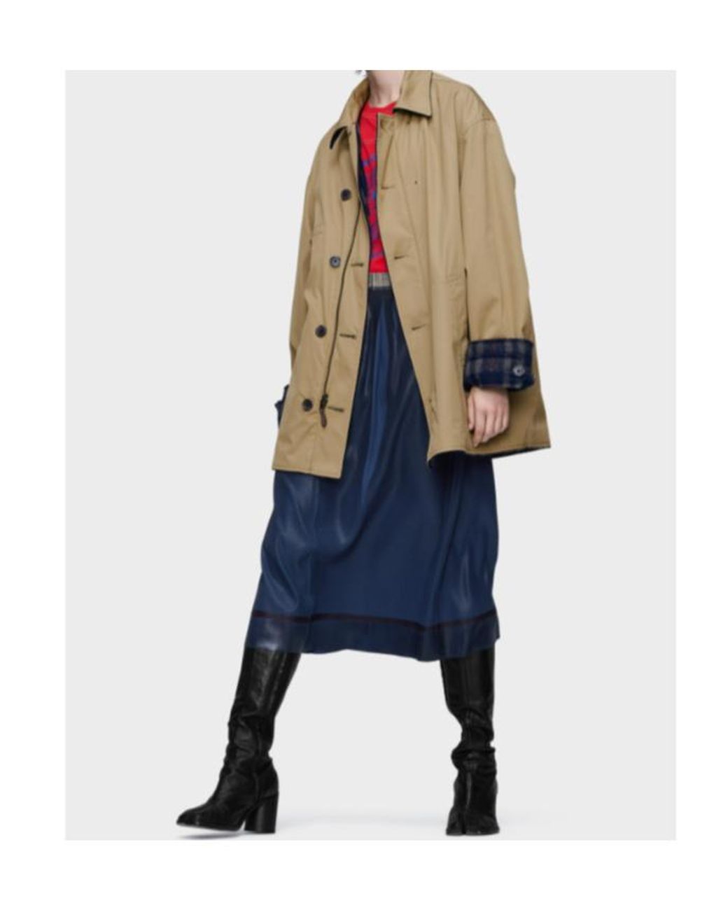 Maison Margiela Blue Shimmer Midi Skirt