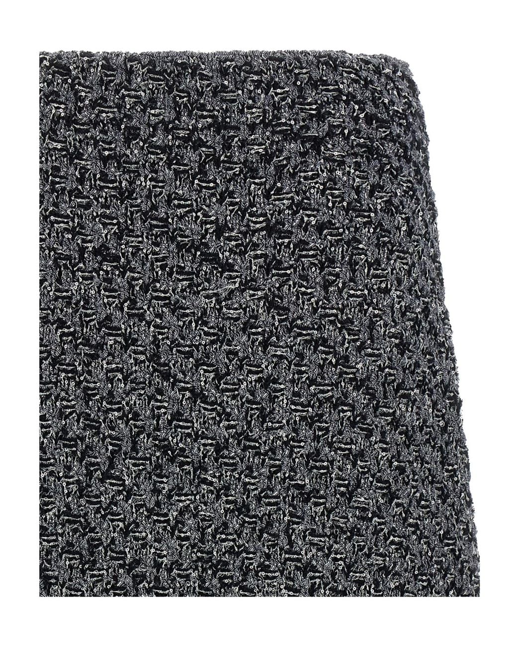 Fabiana Filippi Gray Tweed Midi Skirt