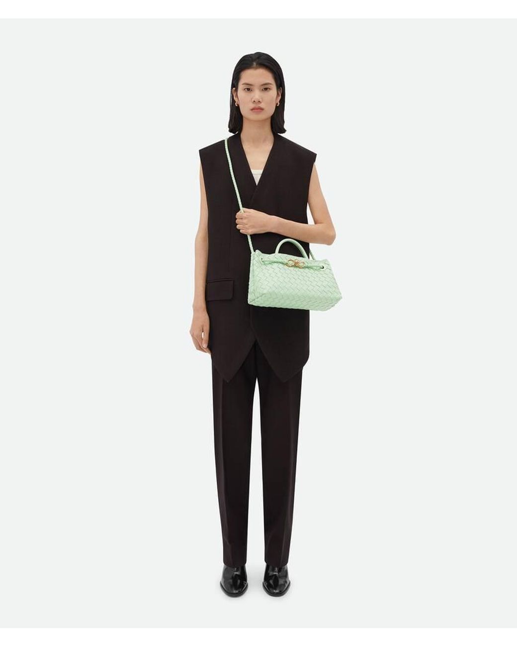 Bottega Veneta Green Trumpet Woven Shoulder Bag