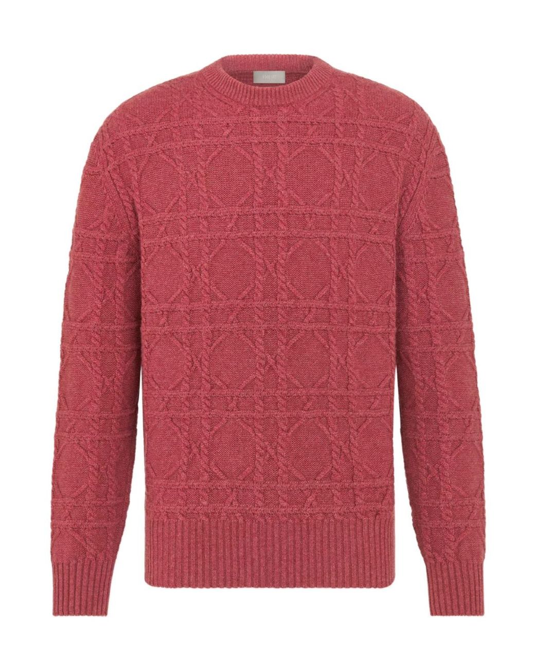 Dior Red Homme Icons Cannage Knitted Sweater for men