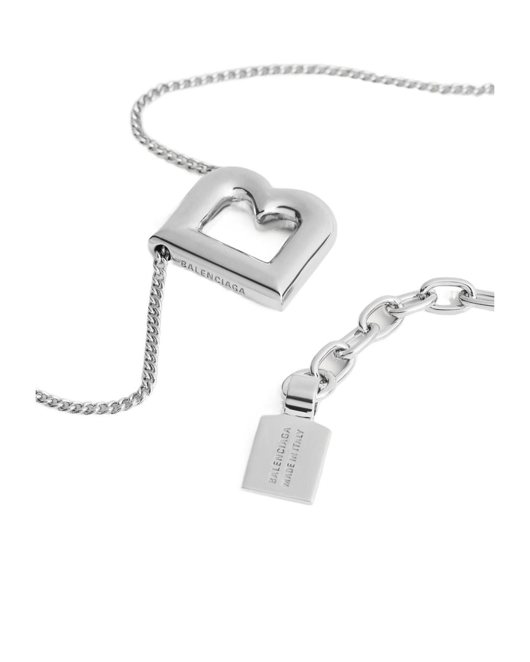 Balenciaga White B Necklace for men