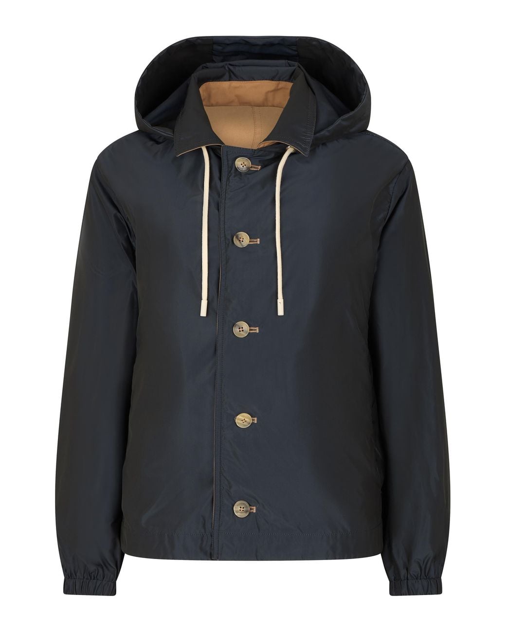 Herno Natural Reversible Dean Hooded Button Jacket
