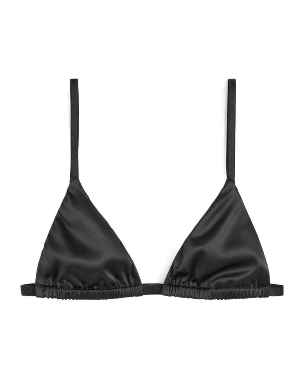 Totême Black Totême Satin Triangle Cup Bralette