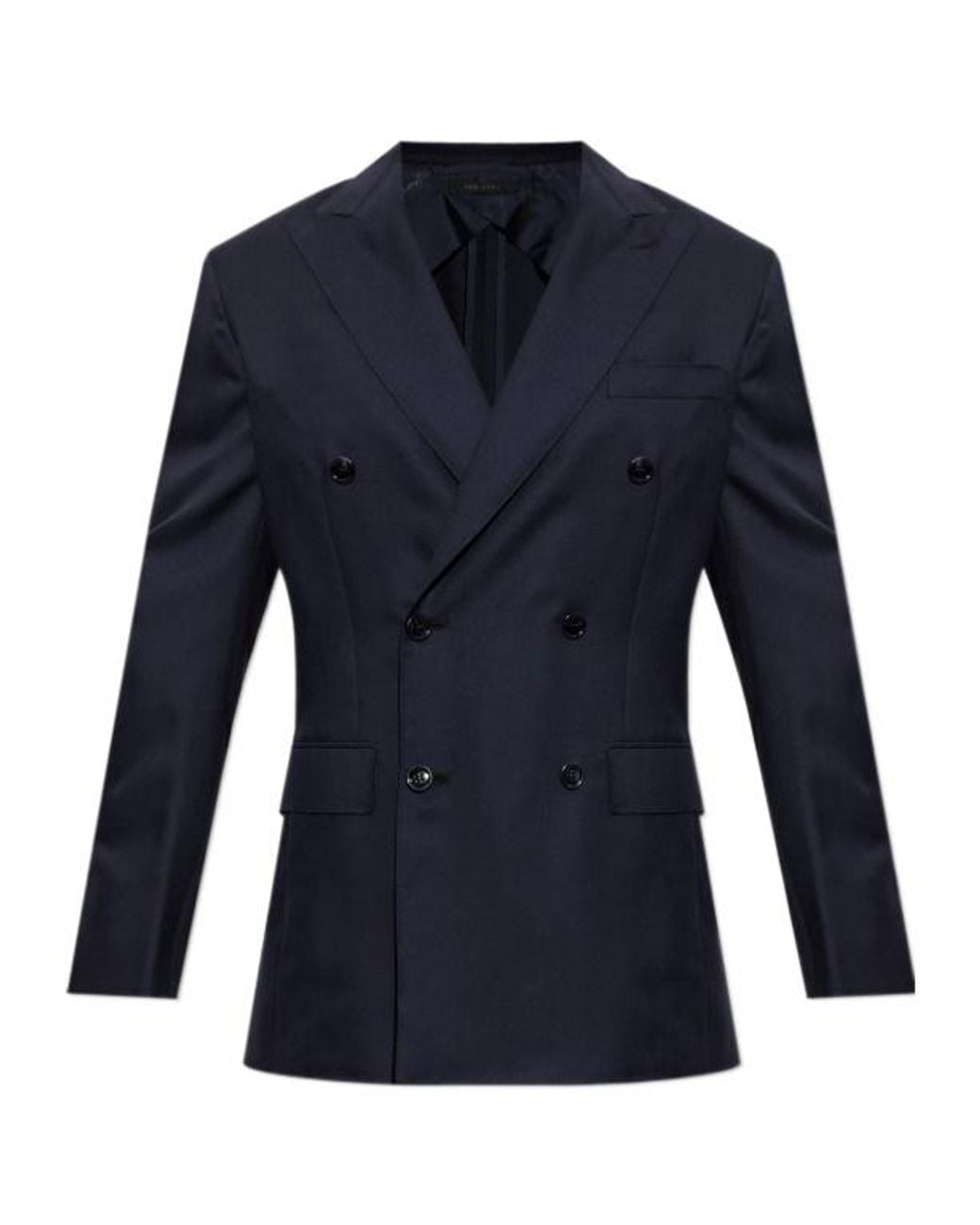 Brioni Blue Double-Breasted Blazer for men