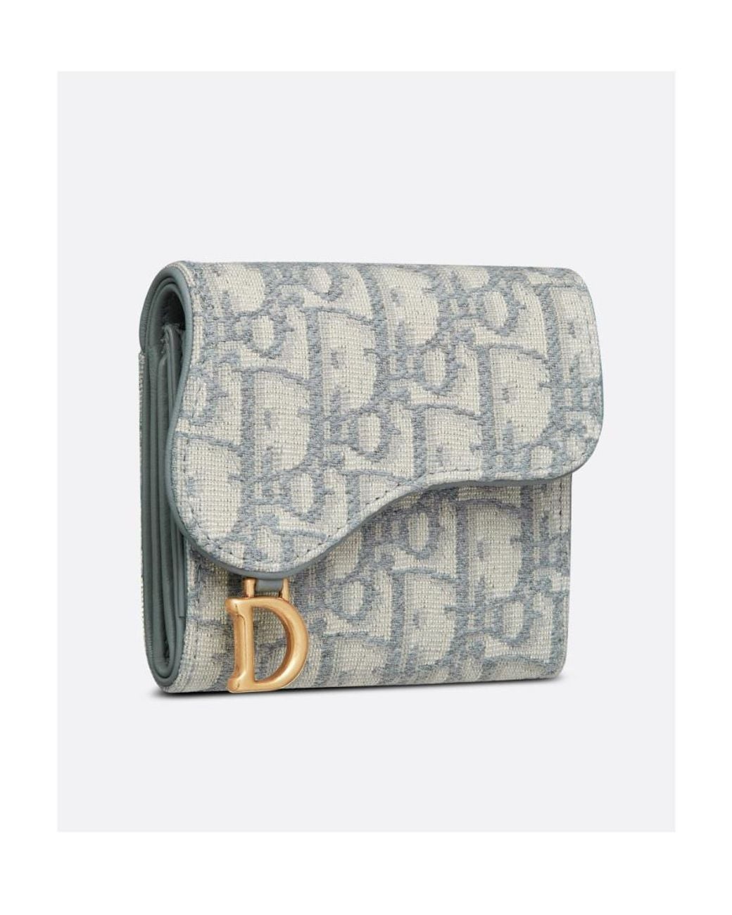 Dior Gray Saddle Lotus Wallet