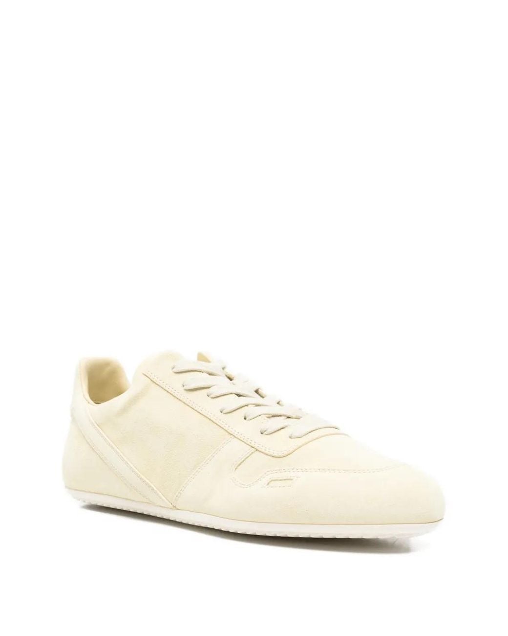 Rick Owens Natural Minimal Leather Sneakers for men