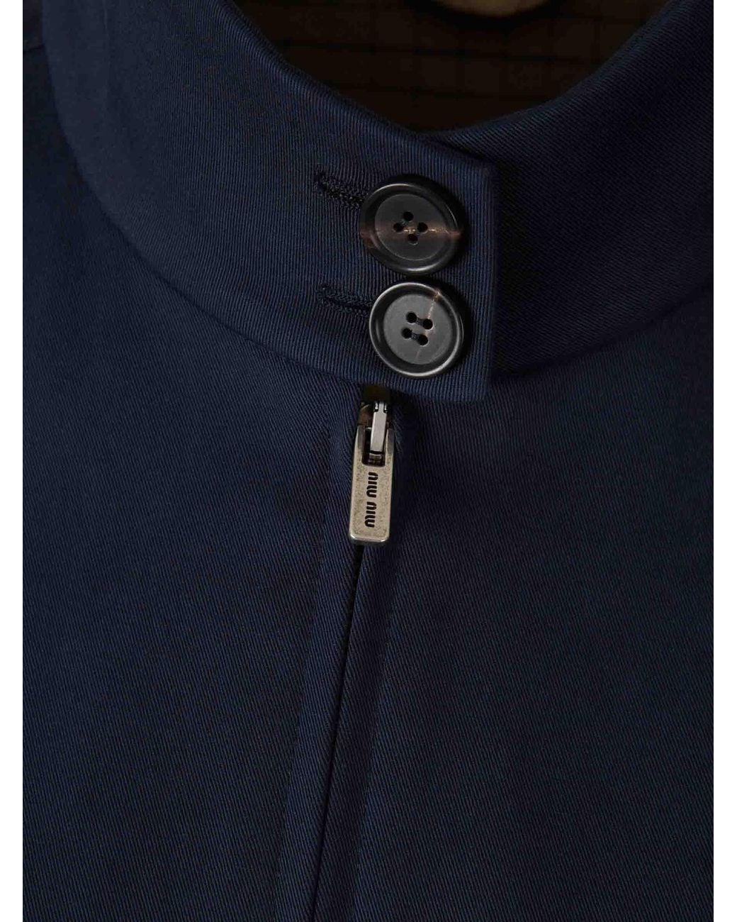 Miu Miu Blue Long-Sleeve Casual Jacket