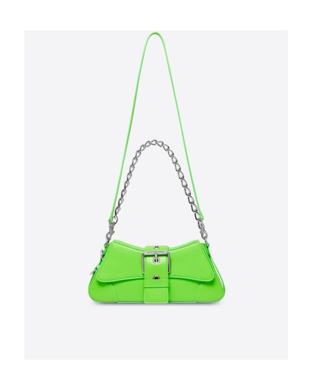 Balenciaga Green Lindsay Small Shoulder Bag With Strap