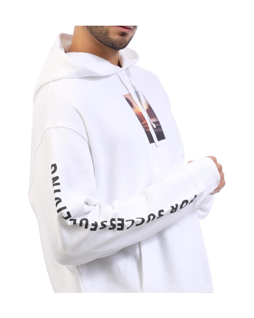 DIESEL White Macs Flpa Crew Sweatshirt for men
