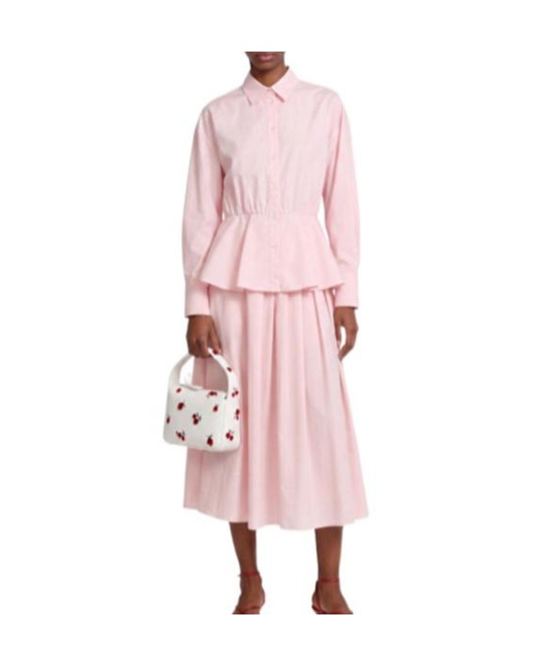 MSGM Pink Cotton Poplin Shirt