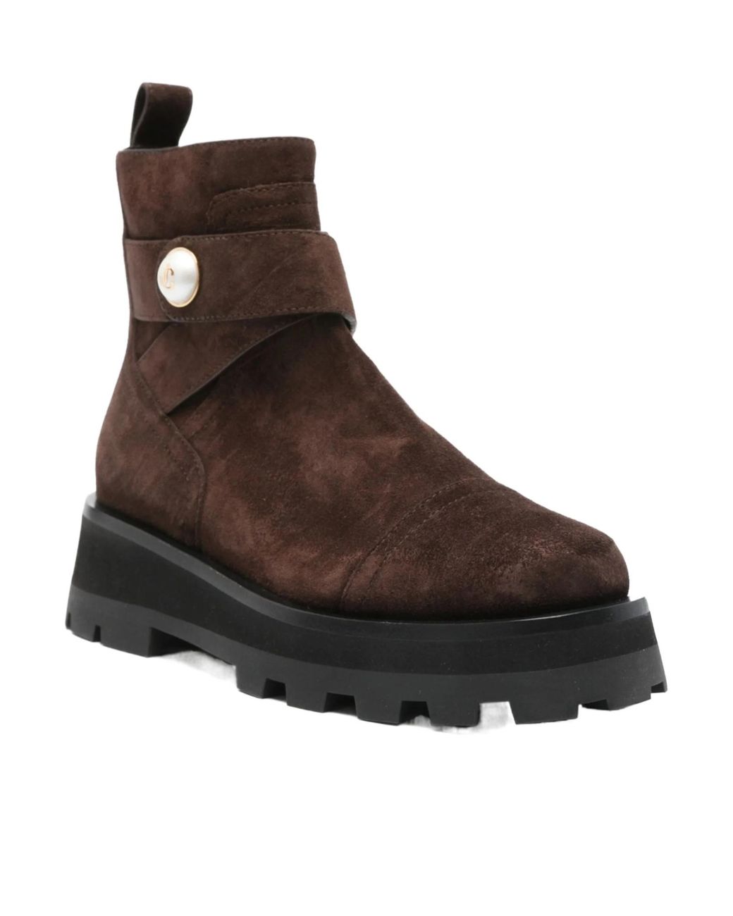 Jimmy Choo Brown Meena Flat Suede Ankle Boots