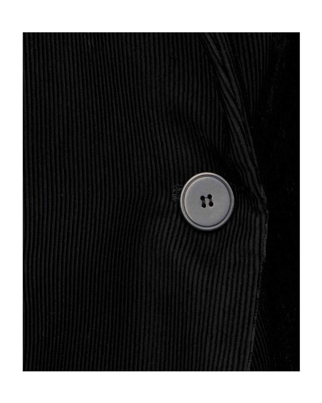 Forte_forte Black Single-Breasted Corduroy Blazer