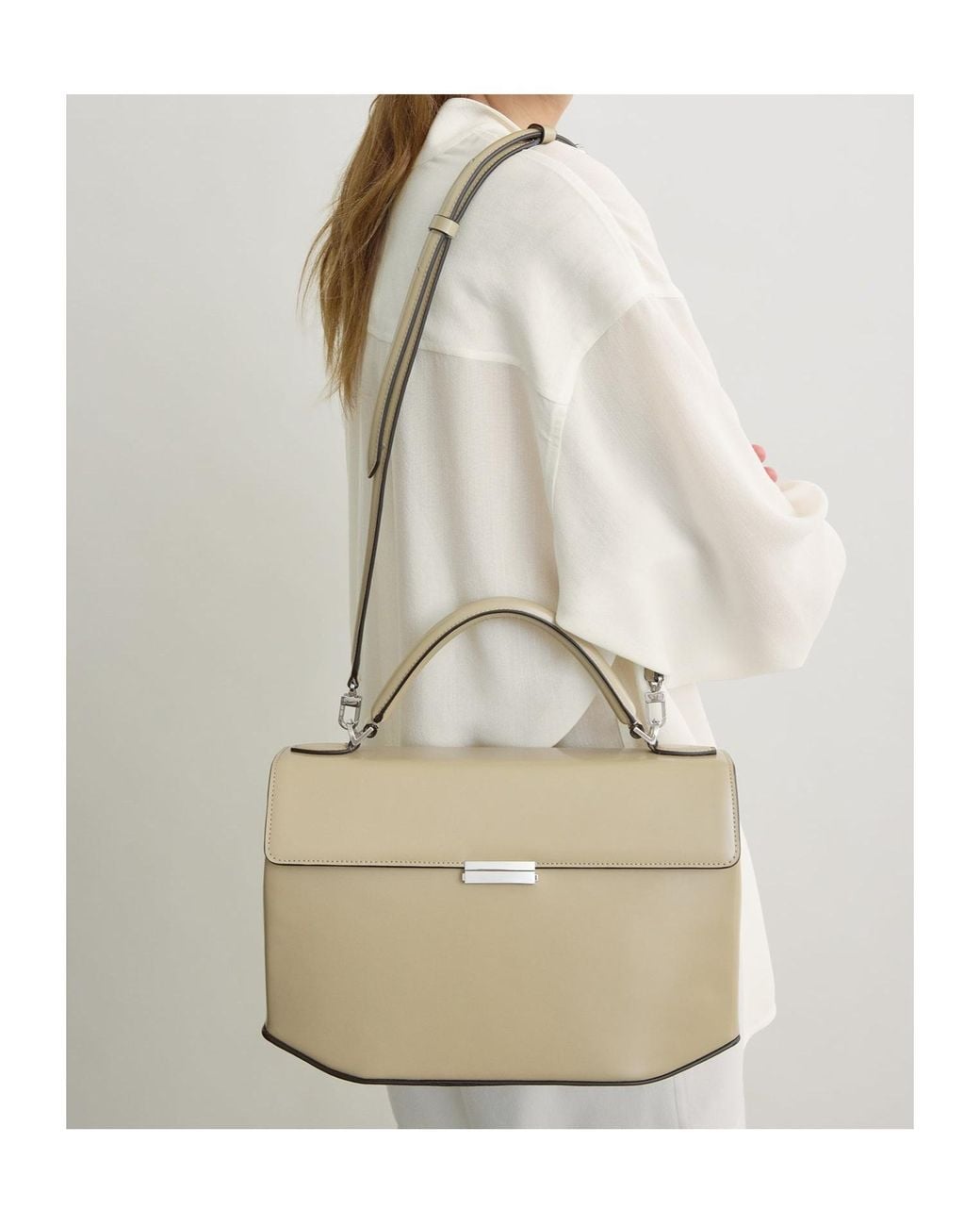 Totême Metallic Totême Box Top Handle Shoulder Bag