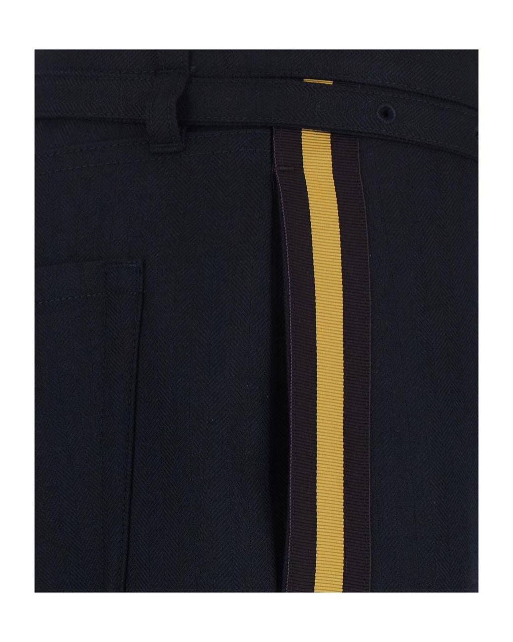 Dries Van Noten Blue Straight-Leg Casual Trousers
