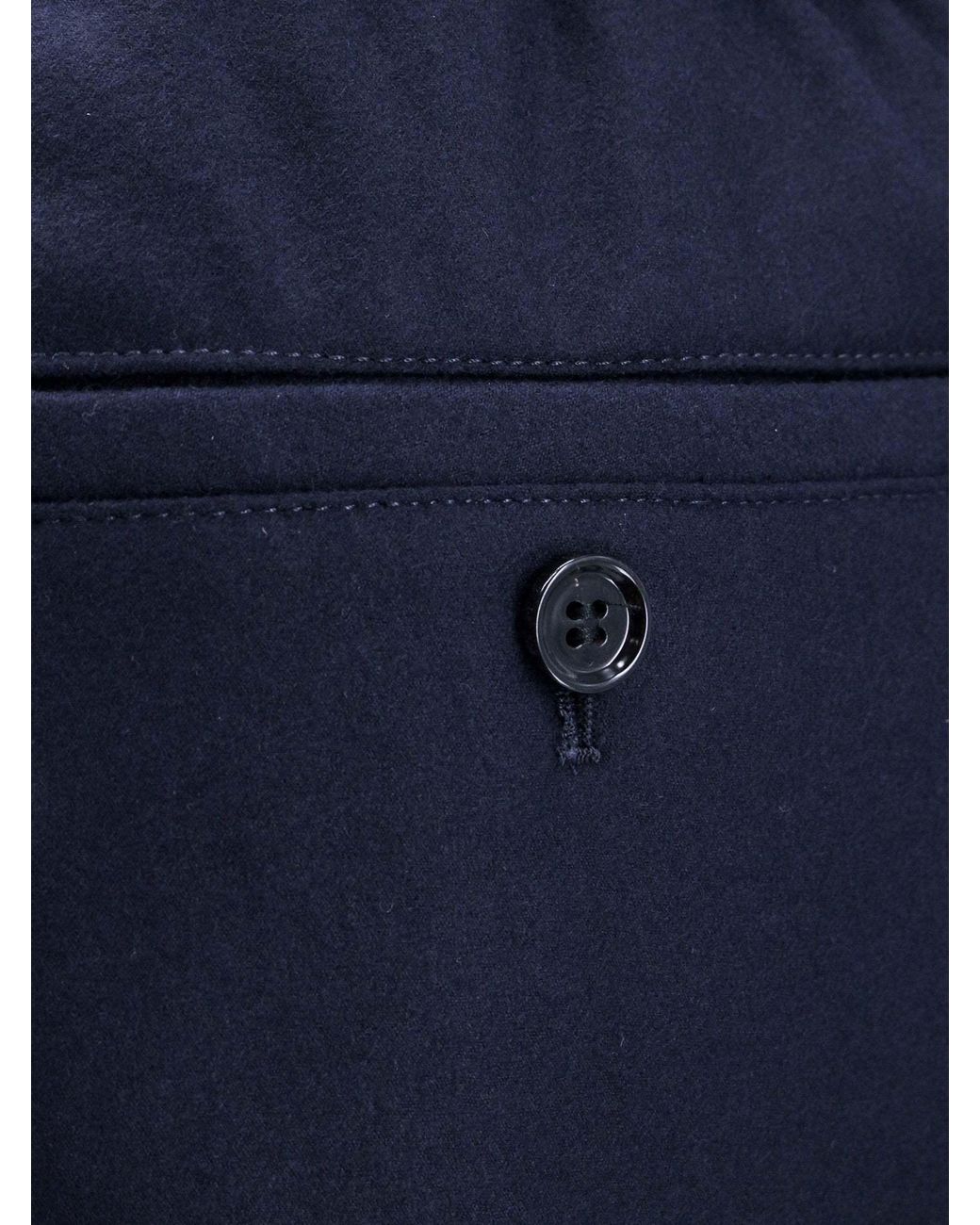 AMI Blue Cropped Tailored Trousers for men