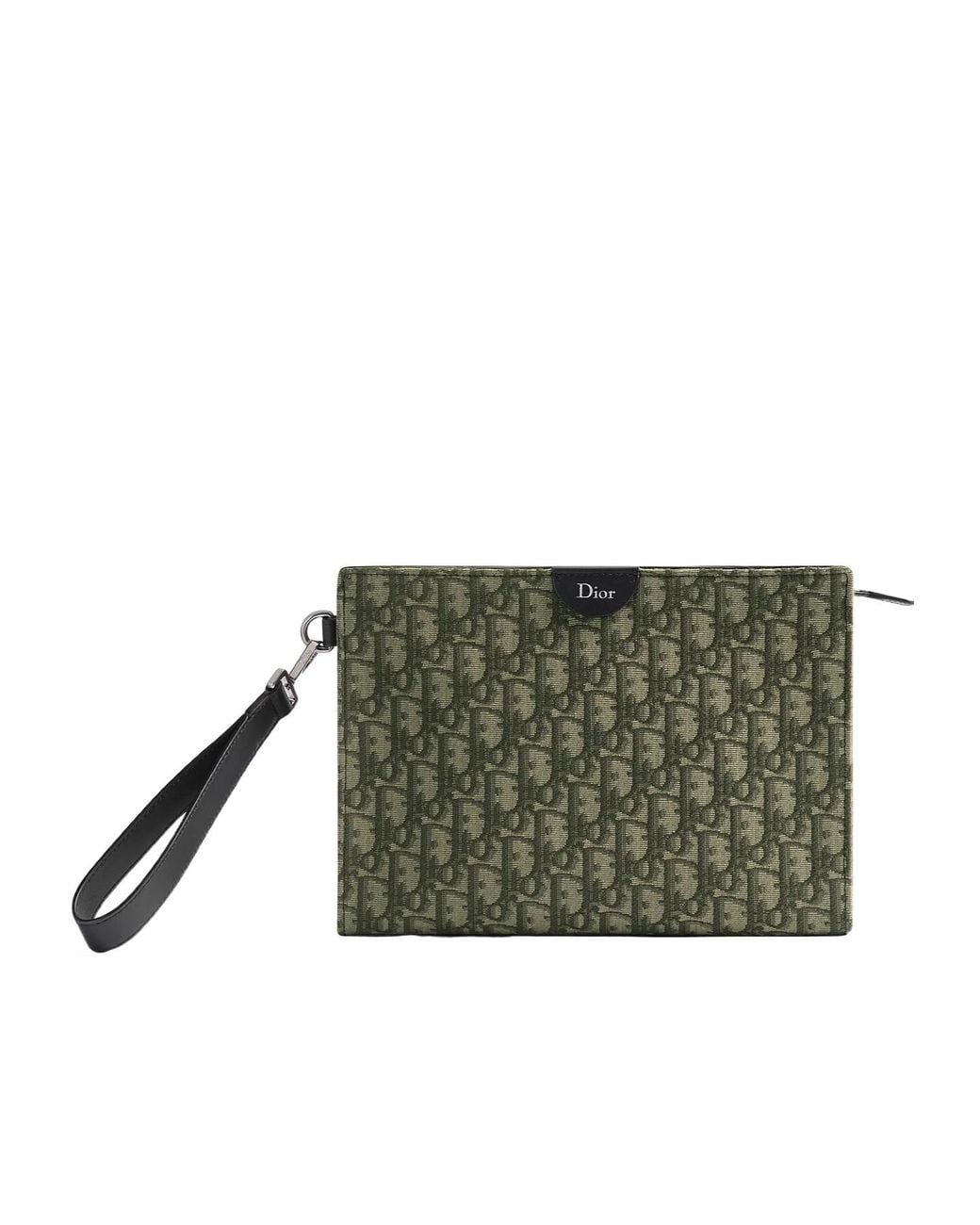 Dior Green A5 Triangle Pouch for men