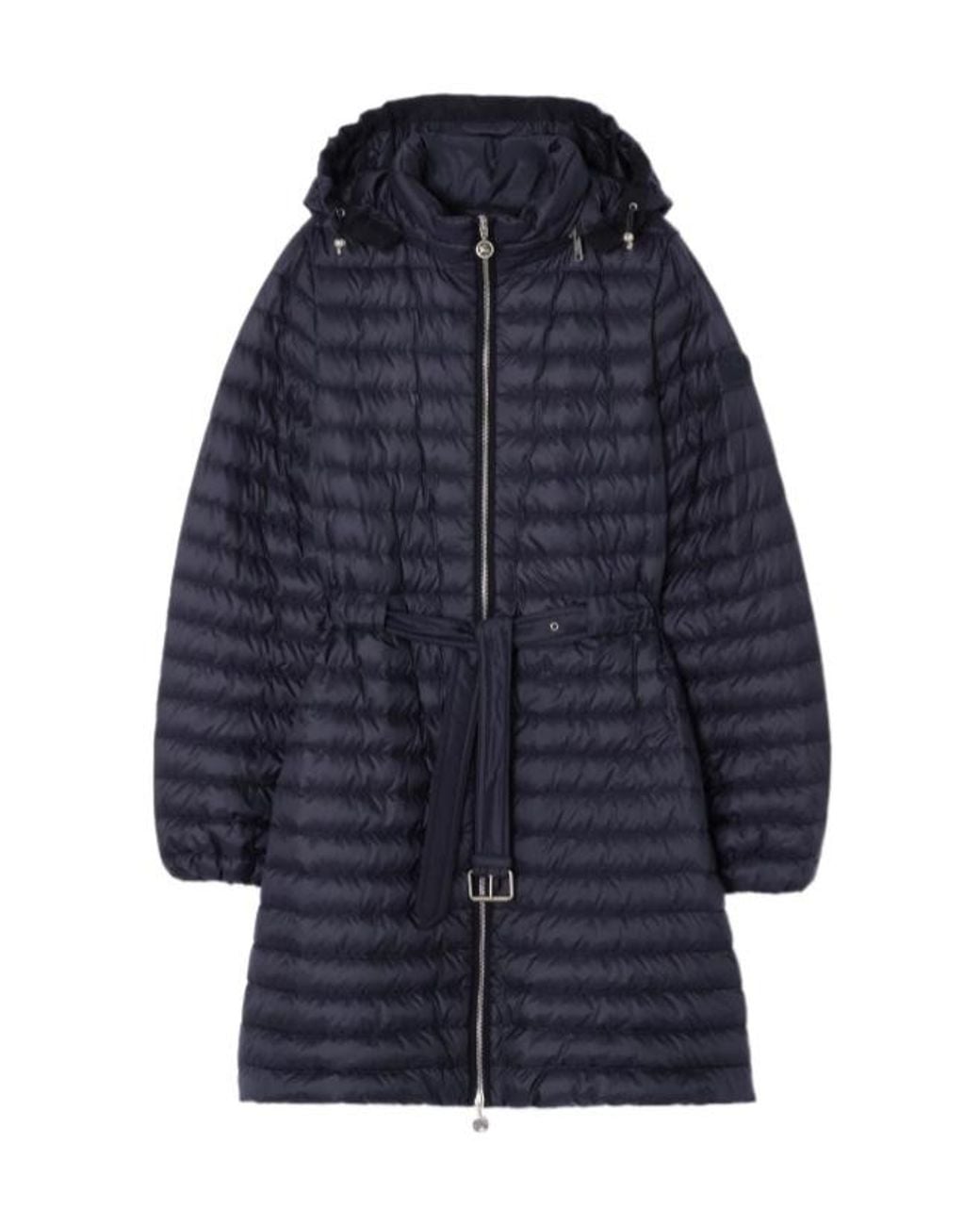 Burberry Blue Nylon Amberley Puffer Coat
