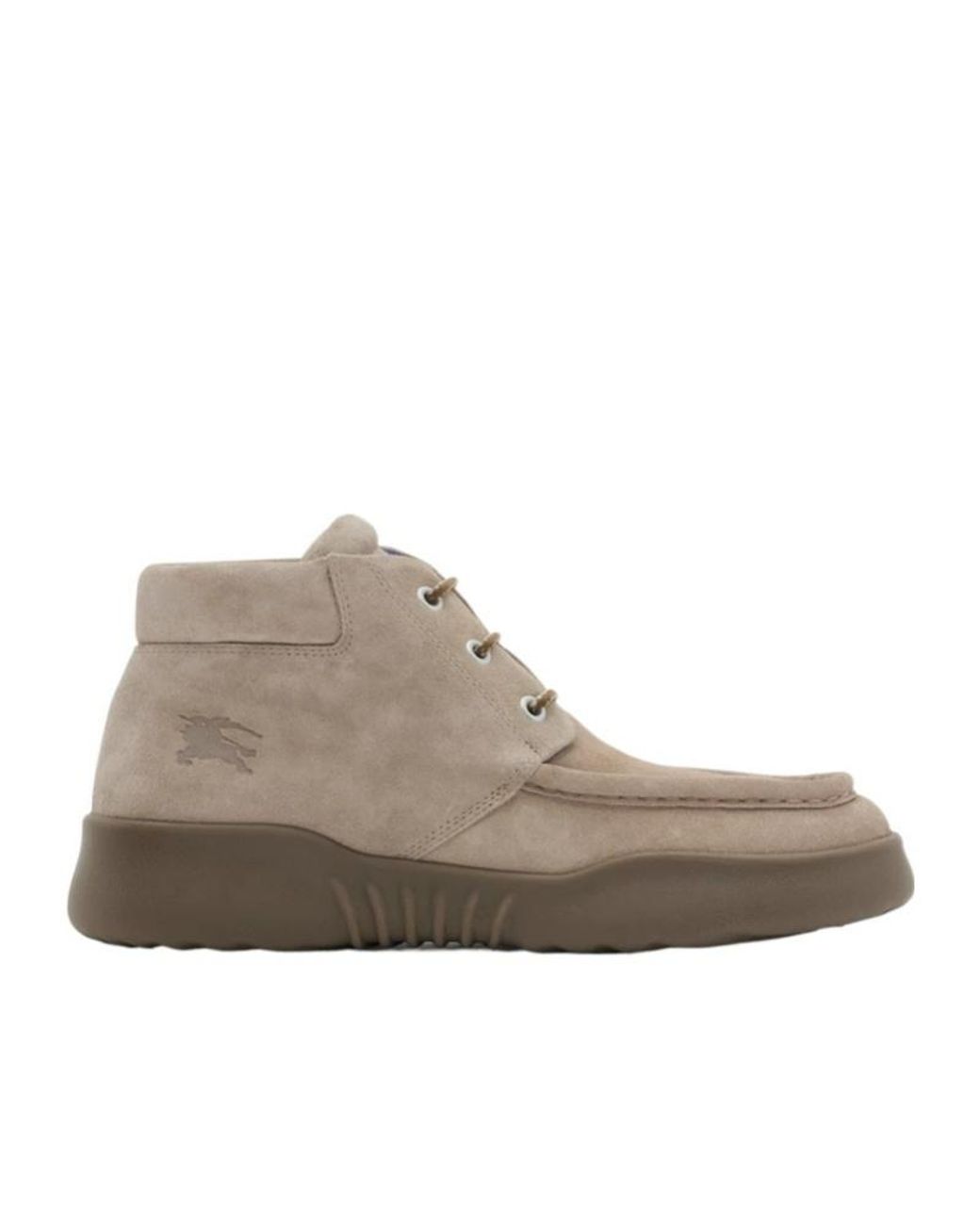 Burberry Gray Ekd Embossed Lace-Up Ankle Boots for men