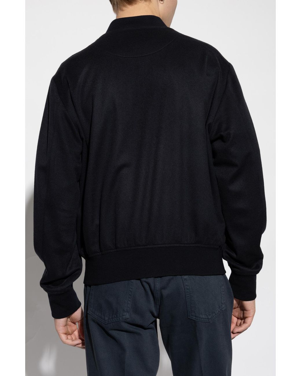 Dolce & Gabbana Blue Zip-Up Bomber Jacket for men