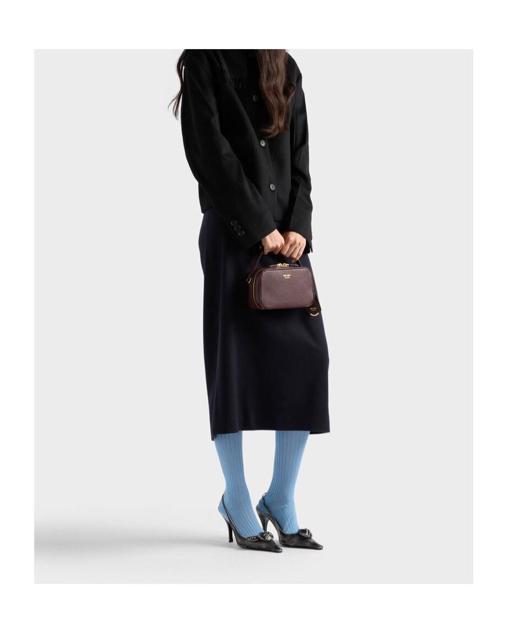 Prada Purple Odette Leather Mini-Bag
