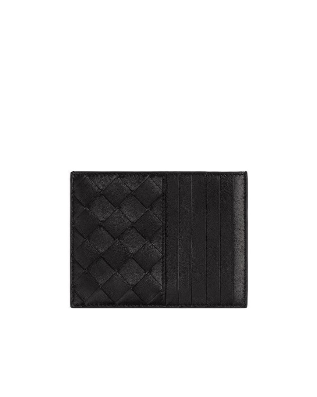 Bottega Veneta Black Card Case With Coin Purse