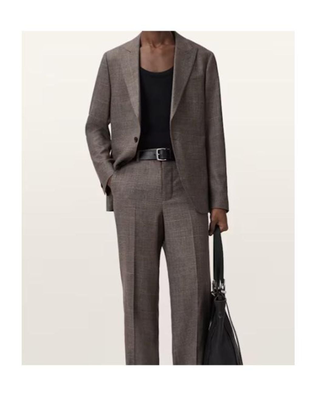AllSaints Brown Clover Single Breasted Blazer for men