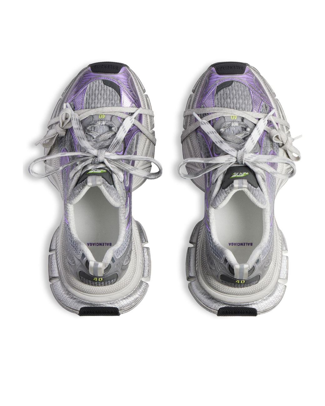 Balenciaga Gray 3Xl Lace-Up Sneakers