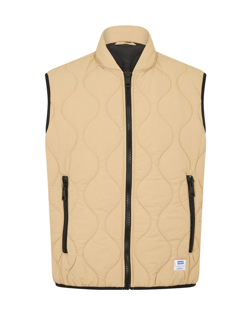 Boss Natural Stand Collar Down Vest for men