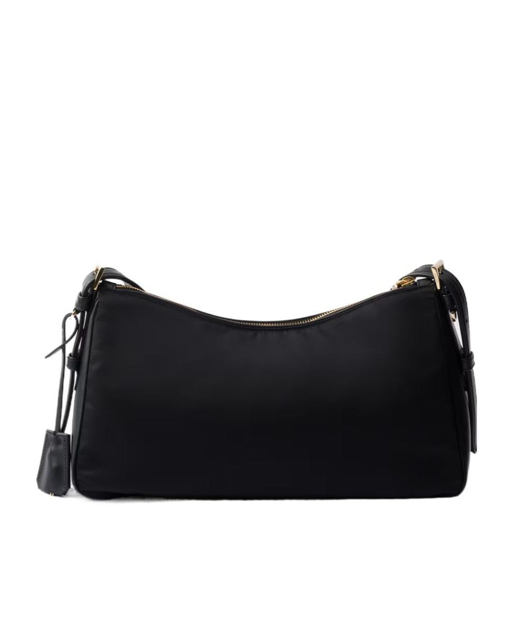 Prada Blue Logo Plaque Padlock-Detailed Shoulder Bag