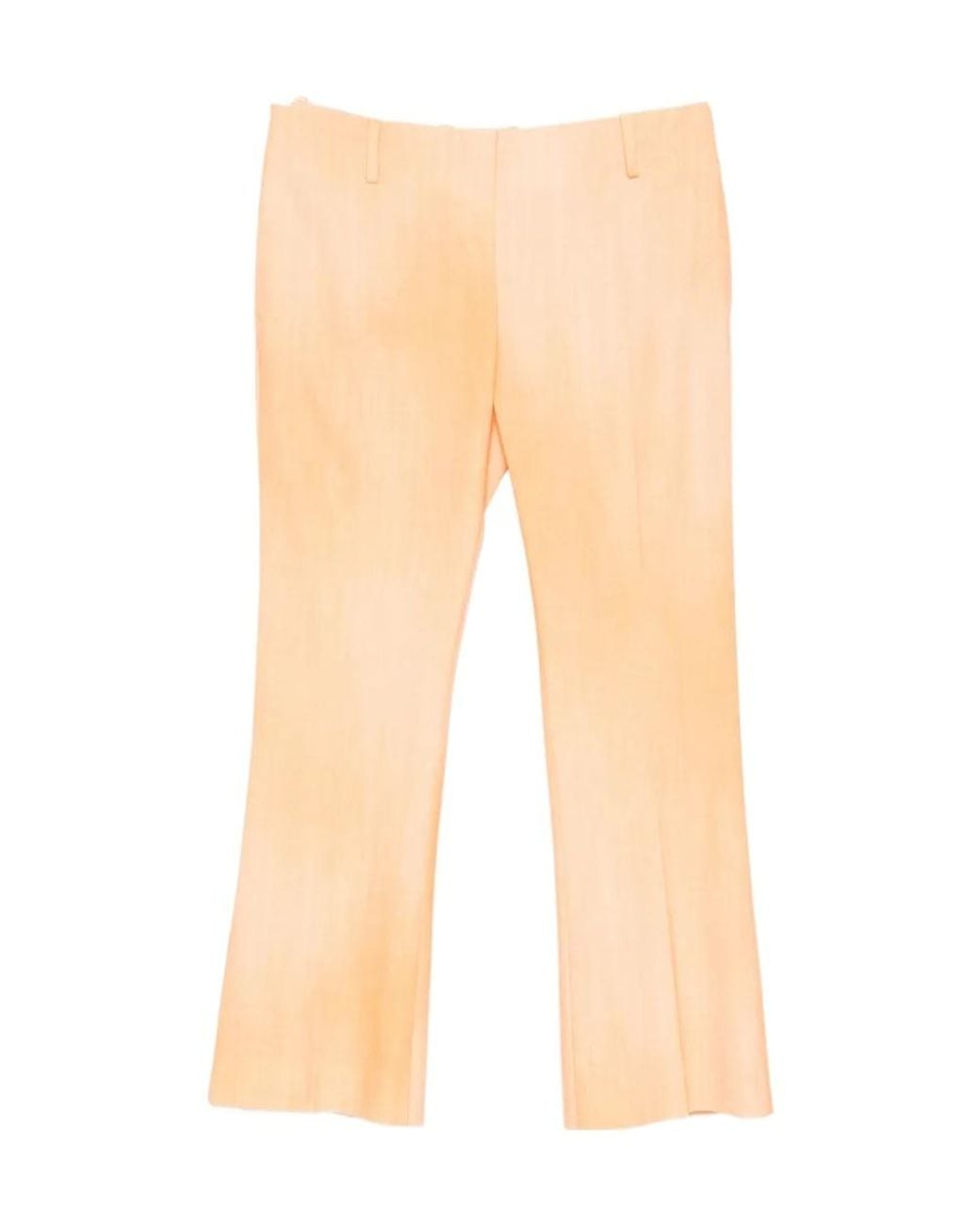 Ermanno Scervino Natural Belted Pressed-Crease Trousers