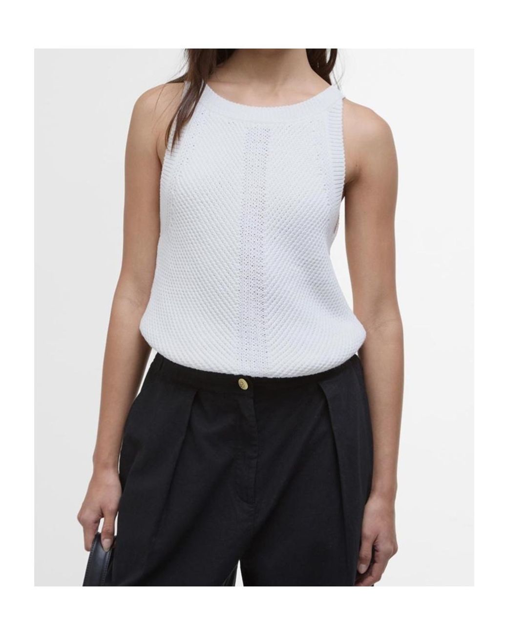 Barbour White Dakota Vest