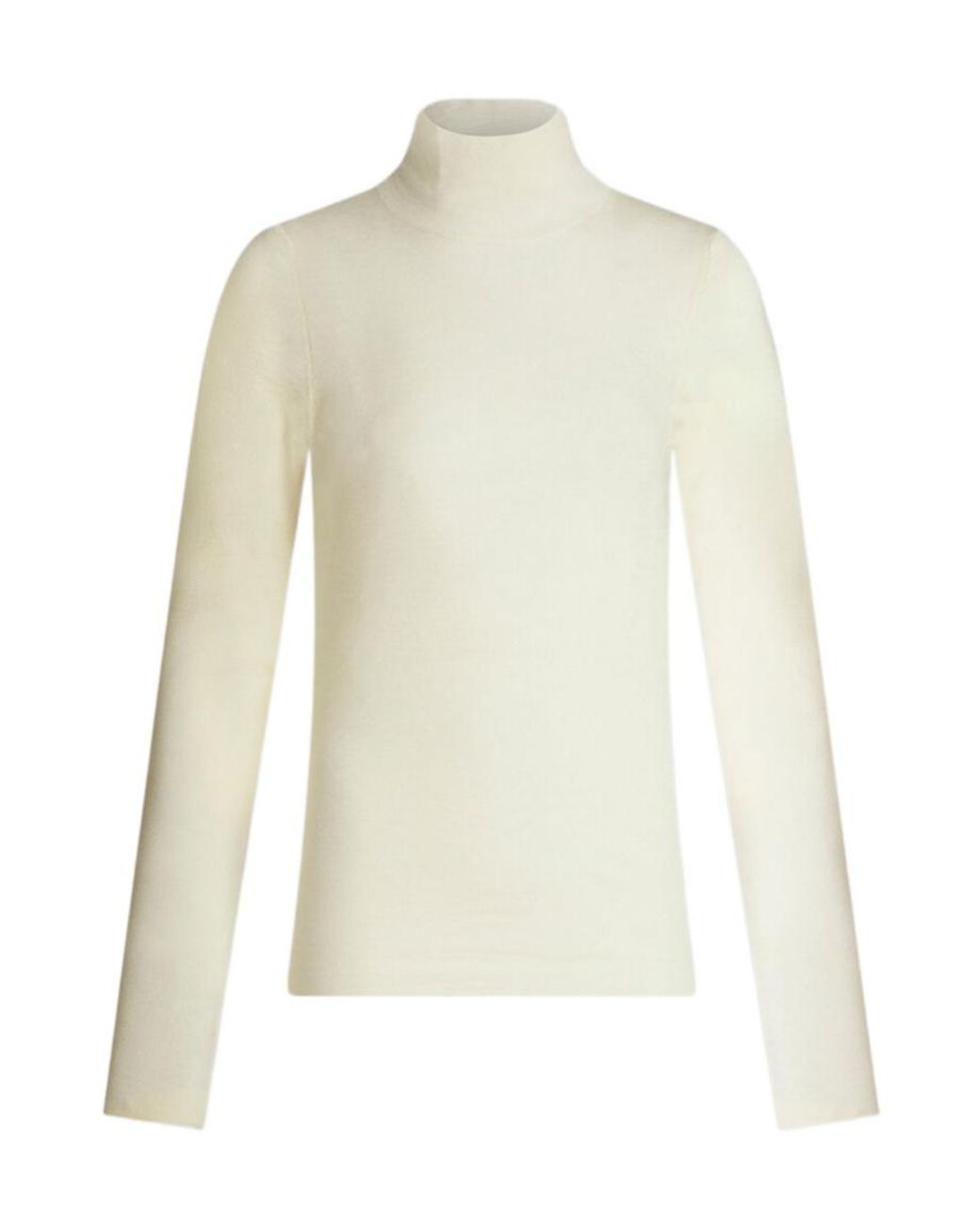 Etro White Wool Turtleneck Sweater