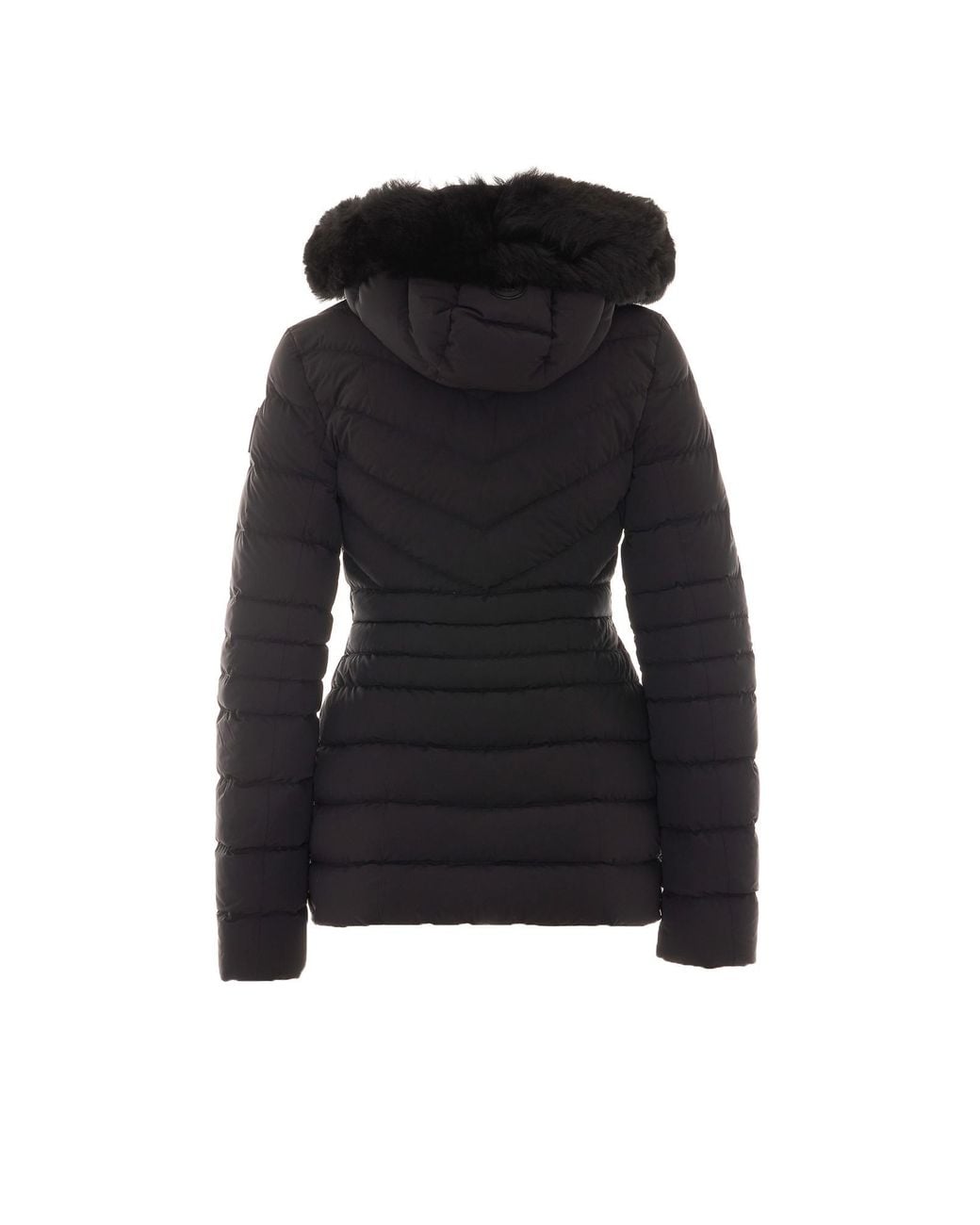Mackage Black Down Jacket With A Fur Collar