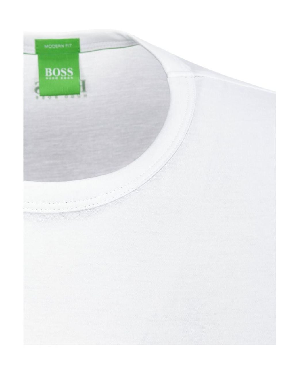 Boss White Logo Details T-Shirt for men