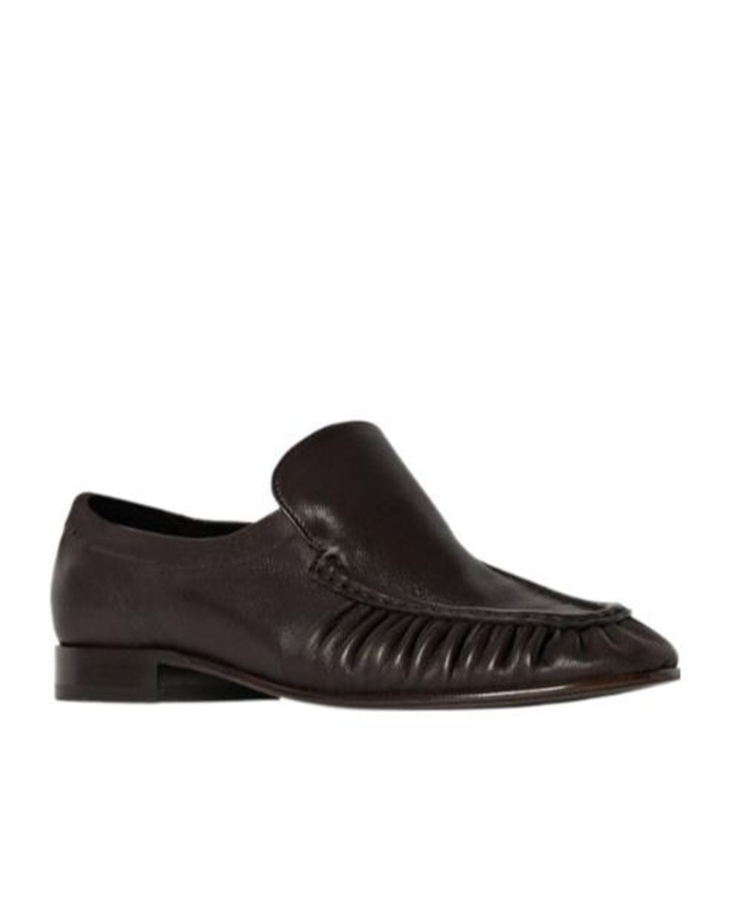 The Row Black Ruched Vamp Flat Mules