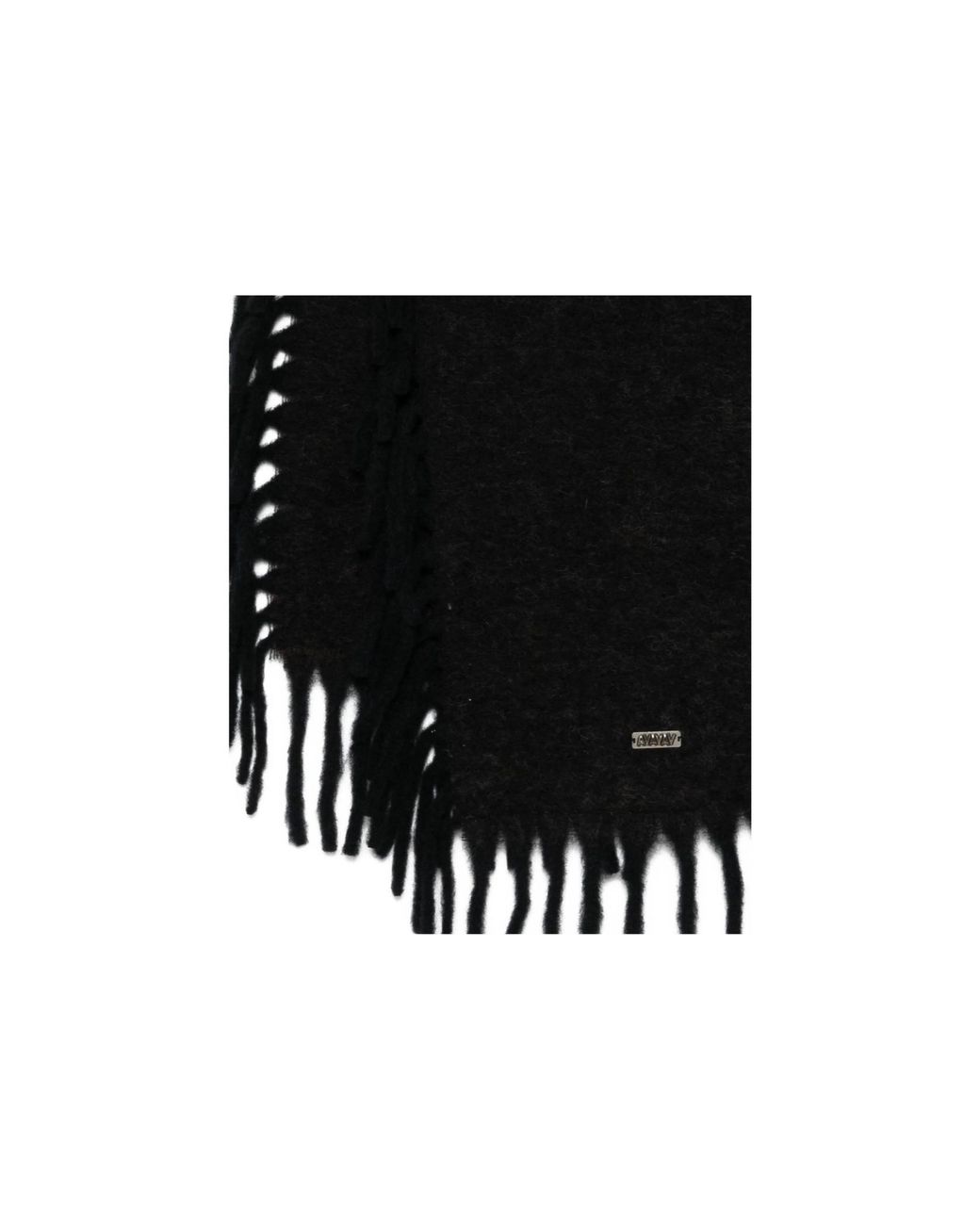 AVAVAV Black Fringed Scarf