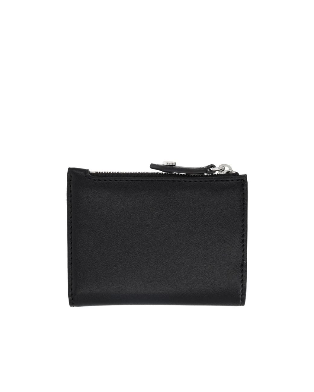 Vivienne Westwood Black Orb Plaque Zipped Wallet for men
