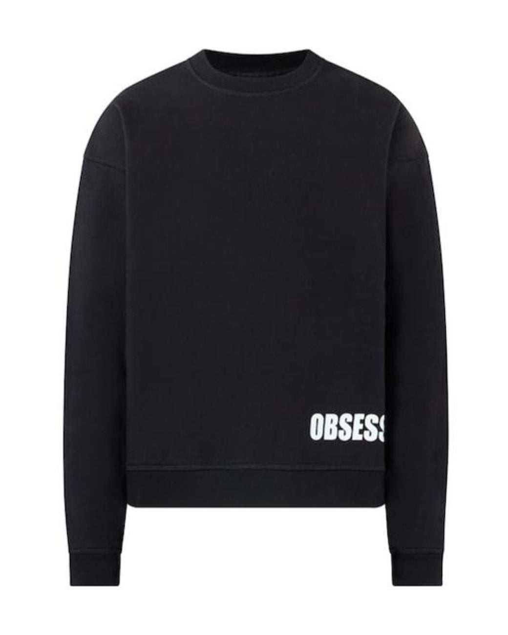 DSquared² Black Obsessed 2 Relax Fit Crewneck Sweatshirt for men