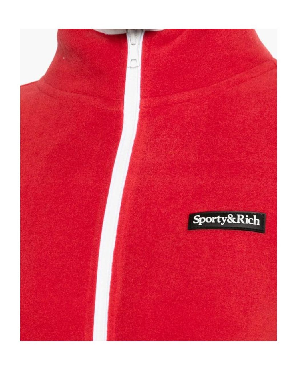 Sporty & Rich Red Long-Sleeve Casual Jacket