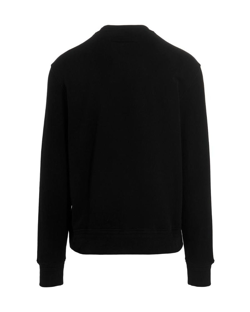 Zegna Black Logo-Print Cotton Sweatshirt for men