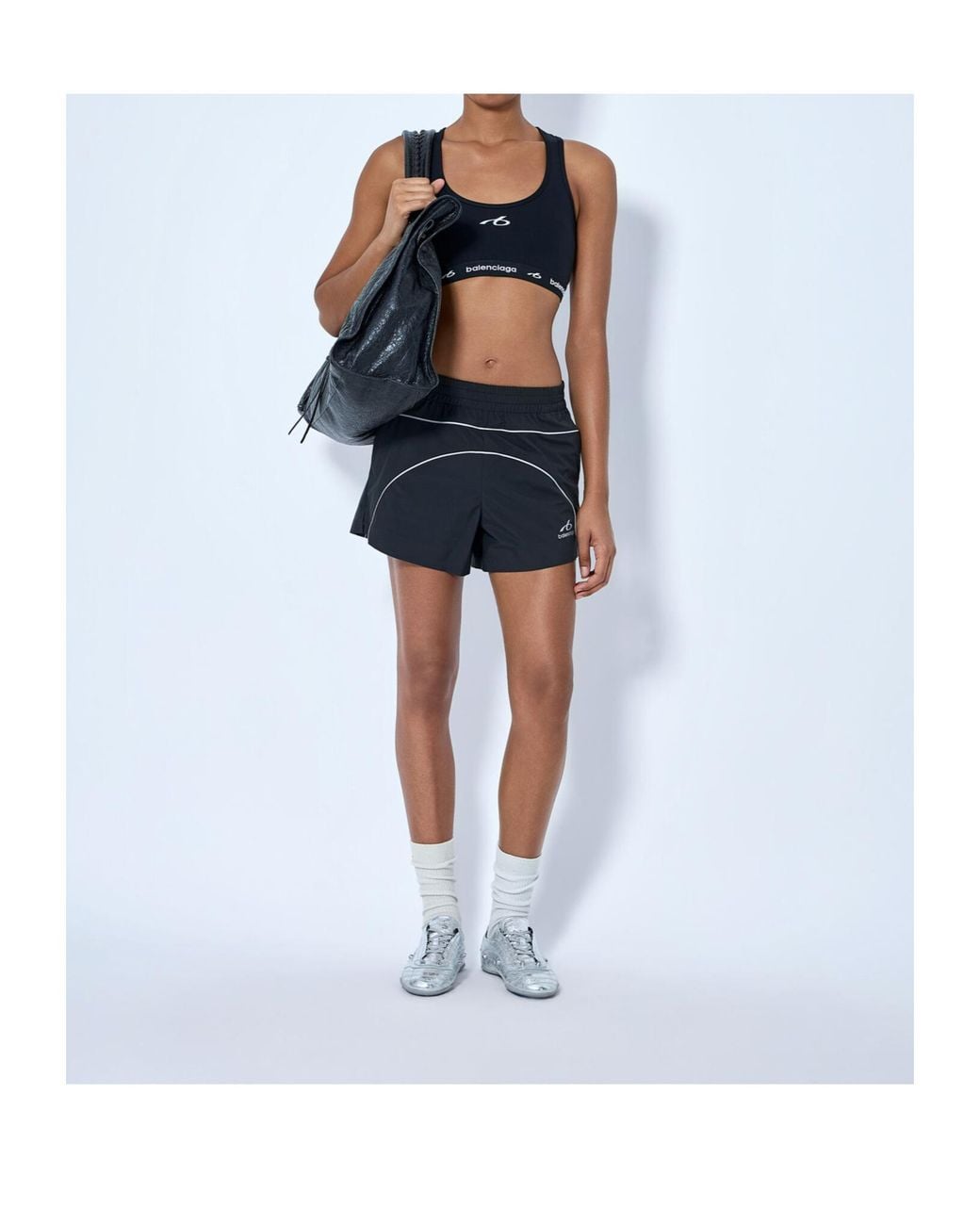 Balenciaga Black Techwear Tracksuit Shorts