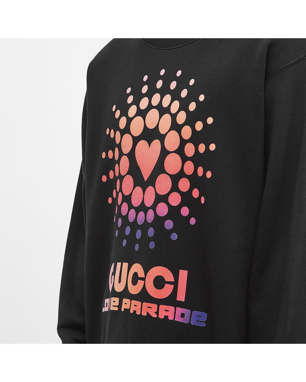 Gucci Black Logo Printed Crewneck Sweatshirt for men