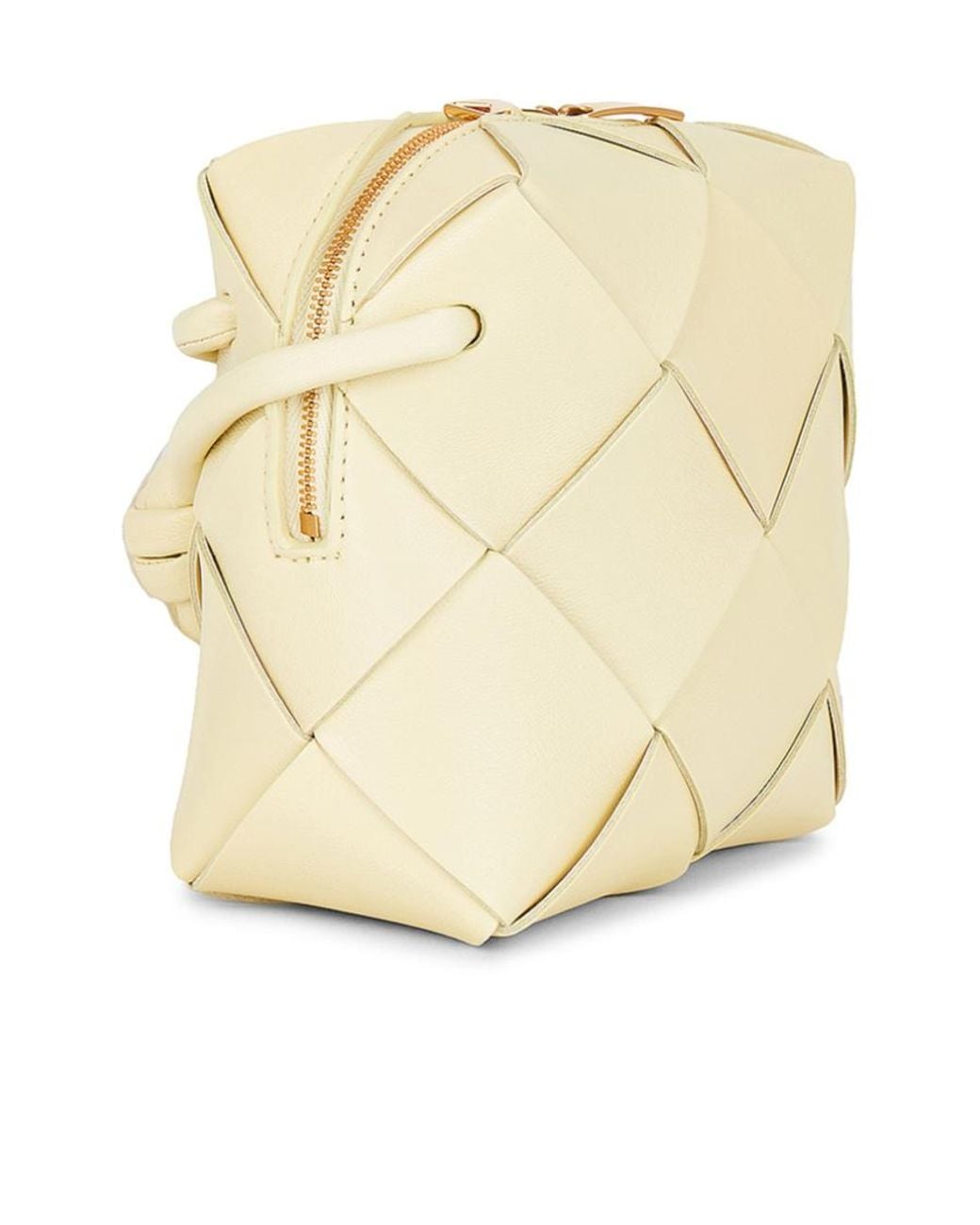 Bottega Veneta White Woven Designed Shoulder Bag