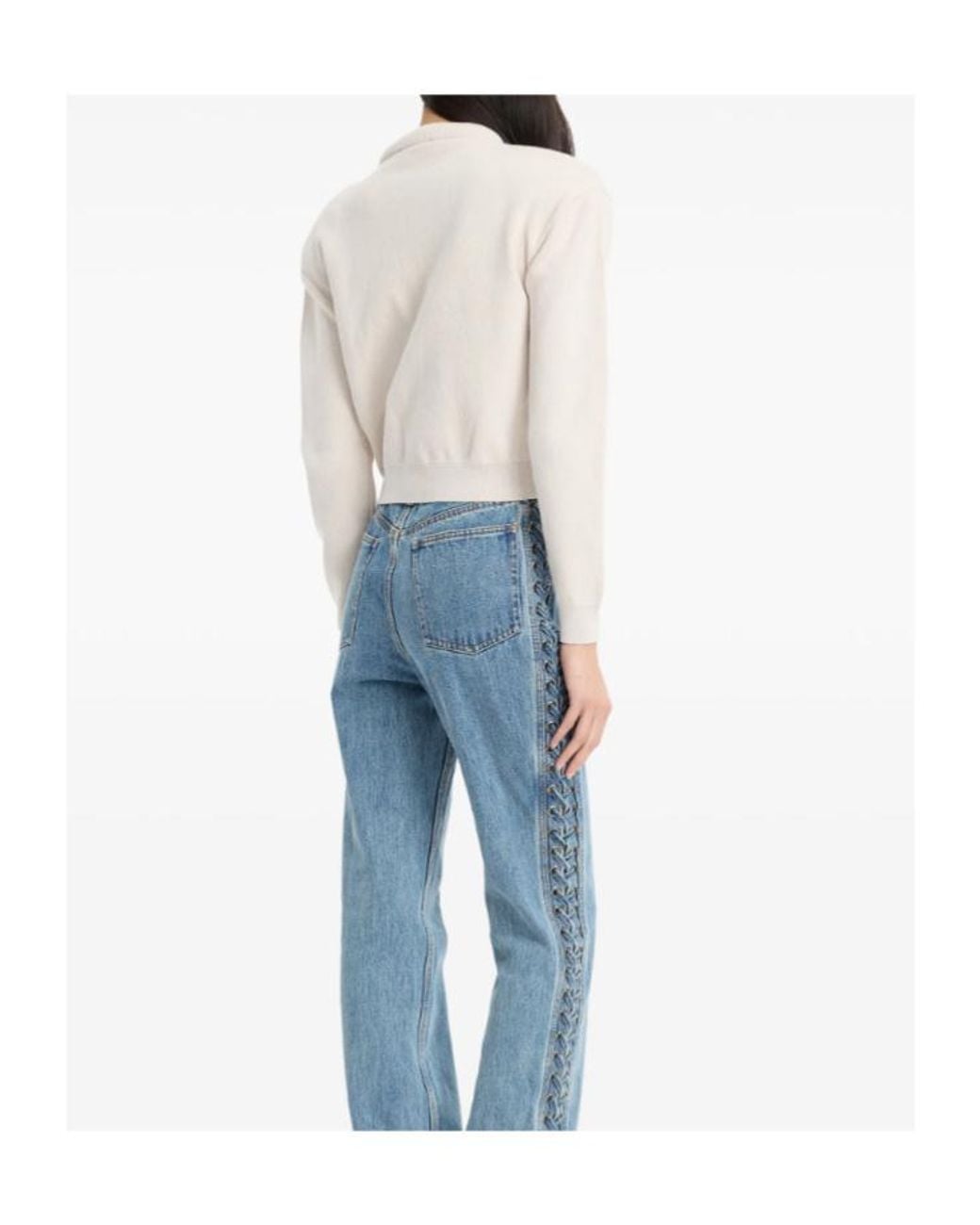 ROTATE BIRGER CHRISTENSEN White Long-Sleeve Cardigan