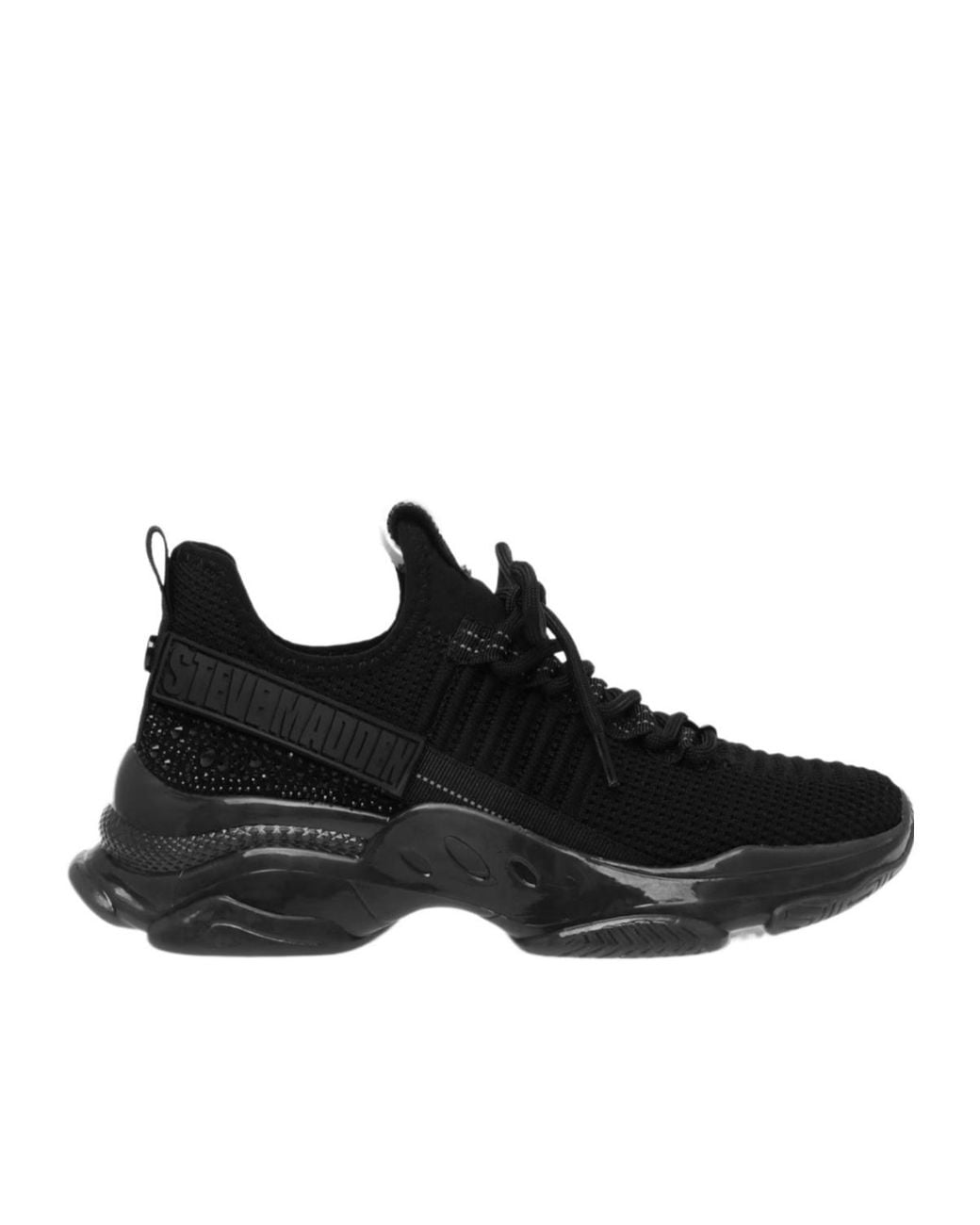 Steve Madden Black Maxilla Low-Top Runners