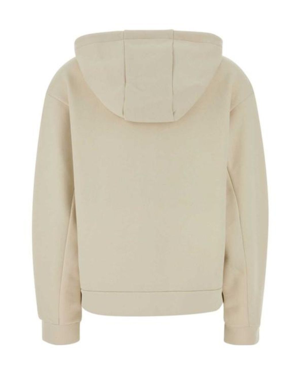 Moncler White Drawstring Hoodie