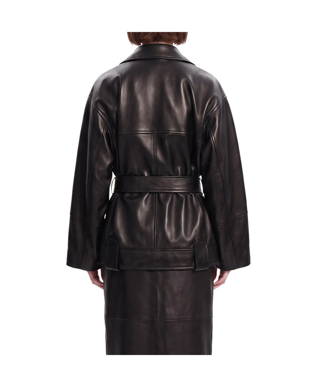 Khaite Black Collared Leather Jacket