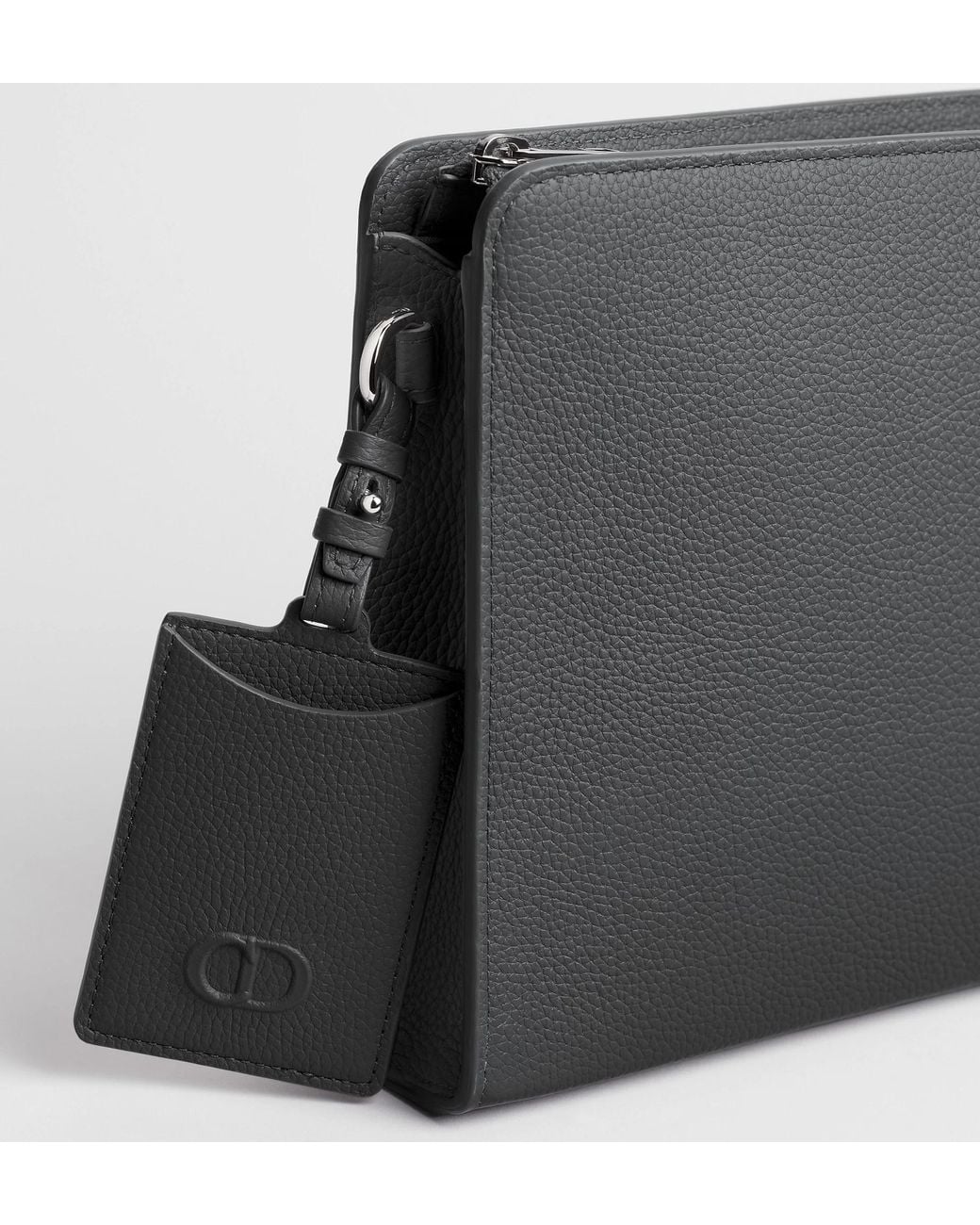 Dior Black Cdicon A5 Triangle Pouch for men